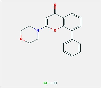 Chemical structure of LY 294002, Hydrochloride Salt