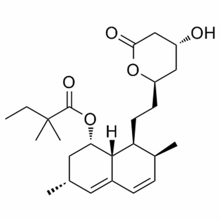 Chemical structure of Simvastatin (Zocor)